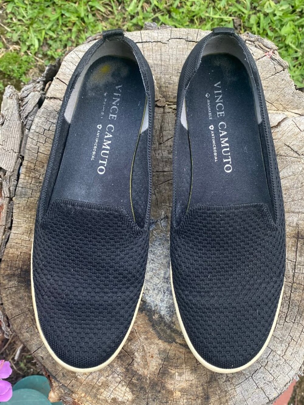 Vince Camuto Slip On Black Sneakers Size 8.5